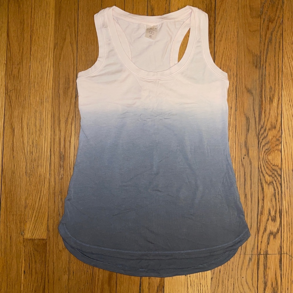CALIA Pink Gray Ombre Racerback Tank Tunic Women’s XS